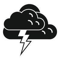 Thunderstorm icon simple vector. Cloudy weather vector