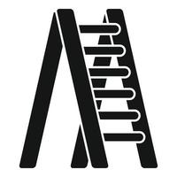 Step ladder icon simple vector. Metal up vector