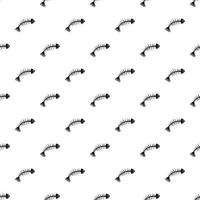 Fish bones pattern, simple style vector