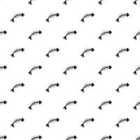 Fish bones pattern, simple style vector