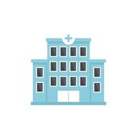 Hospital building icon flat isolated vector