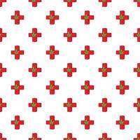 Marijuana leaf with a red cross pattern vector