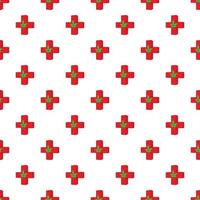 Marijuana leaf with a red cross pattern vector