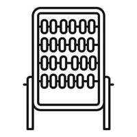 Mathematics abacus icon outline vector. Math calculator vector