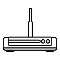 Broadband modem icon outline vector. Internet router vector