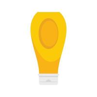 Condiment mustard bottle icon flat isolated vector