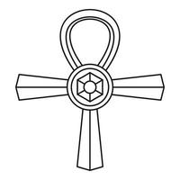 Ankh symbol icon, simple style vector