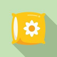 Cozy home pillow icon flat vector. Cute work vector