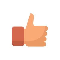 Hitchhiking man thumb up icon flat isolated vector