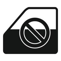 Broken car door icon simple vector. Spare service vector