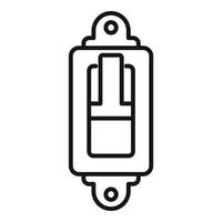 Breaker switch icon outline vector. Circuit box vector