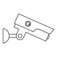 Security camera icon, outline style vector