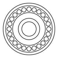 Bearing icon, outline style vector