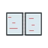 Writer editor icon flat isolated vector