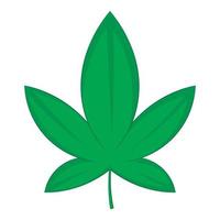 Cannabis leaf icon, cartoon style vector