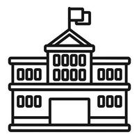 University building icon outline vector. School graduation vector