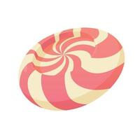 Striped candy icon, cartoon style vector