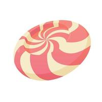 Striped candy icon, cartoon style vector