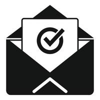 Approved mail icon simple vector. Business quality vector