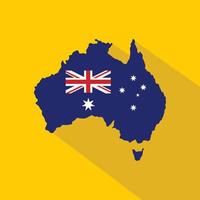 Australia icon, flat style vector