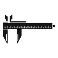 Micrometer icon simple vector. Dial caliper vector