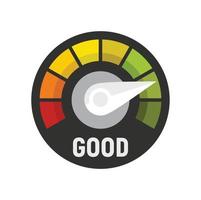 Credit score icon flat isolated vector