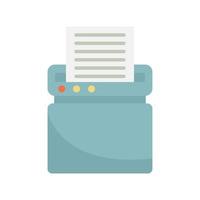 Safety shredder icon flat isolated vector