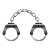 Handcuffs icon cartoon vector. Criminal in jail vector