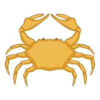 Crab icon, cartoon style vector