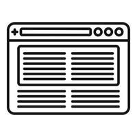 Video browser icon outline vector. Computer internet vector