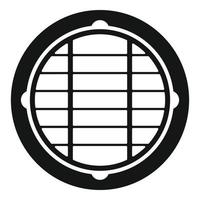 Water manhole icon simple vector. Street sewer vector