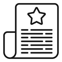 Rate paper icon outline vector. Customer review vector