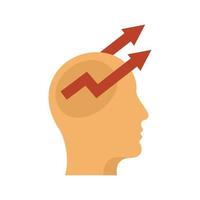 Control mind icon flat isolated vector