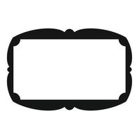 Wood frame icon simple vector. Photo art vector