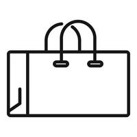 Eco package icon outline vector. Food bag vector