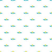 Sea and sun pattern, cartoon style vector