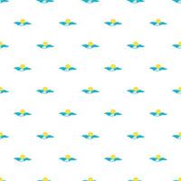 Sea and sun pattern, cartoon style vector