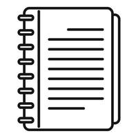 Notebook routine scenario icon outline vector. Activity film vector