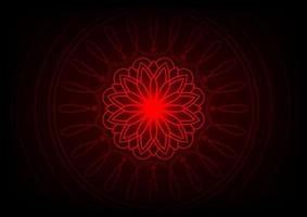 Vintage design red mandala flower pattern background vector