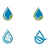 Set of abstract water drops symbols, logo vector