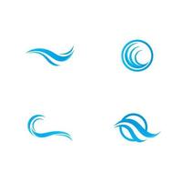 Water Wave Icon Logo Template vector illustration