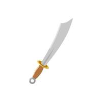 ancient sword illustration in flat style vector