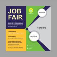 Job fair Poster flyer design vector