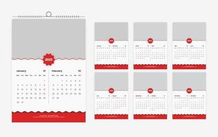 12 page 2023 wall calendar design template vector