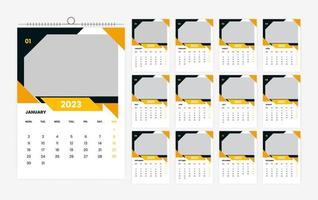 12 page 2023 wall calendar design template