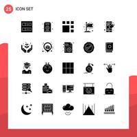 25 Creative Icons Modern Signs and Symbols of farming seo tag image mobile milestone Editable Vector Design Elements