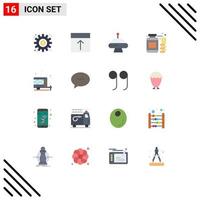 16 Universal Flat Colors Set for Web and Mobile Applications agriculture money layout jar ufo Editable Pack of Creative Vector Design Elements