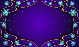 Luxury style background Purple and gold color with snowflakes, winter and christmas background.vector design vector