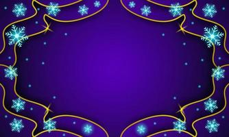 Luxury style background Purple and gold color with snowflakes, winter and christmas background.vector design vector