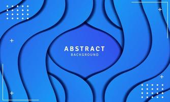 Abstract wavy gradient blue background with shadow effect in modern style vector
